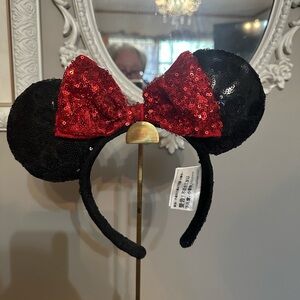 Disney Sequin Red and Black Ears Headband